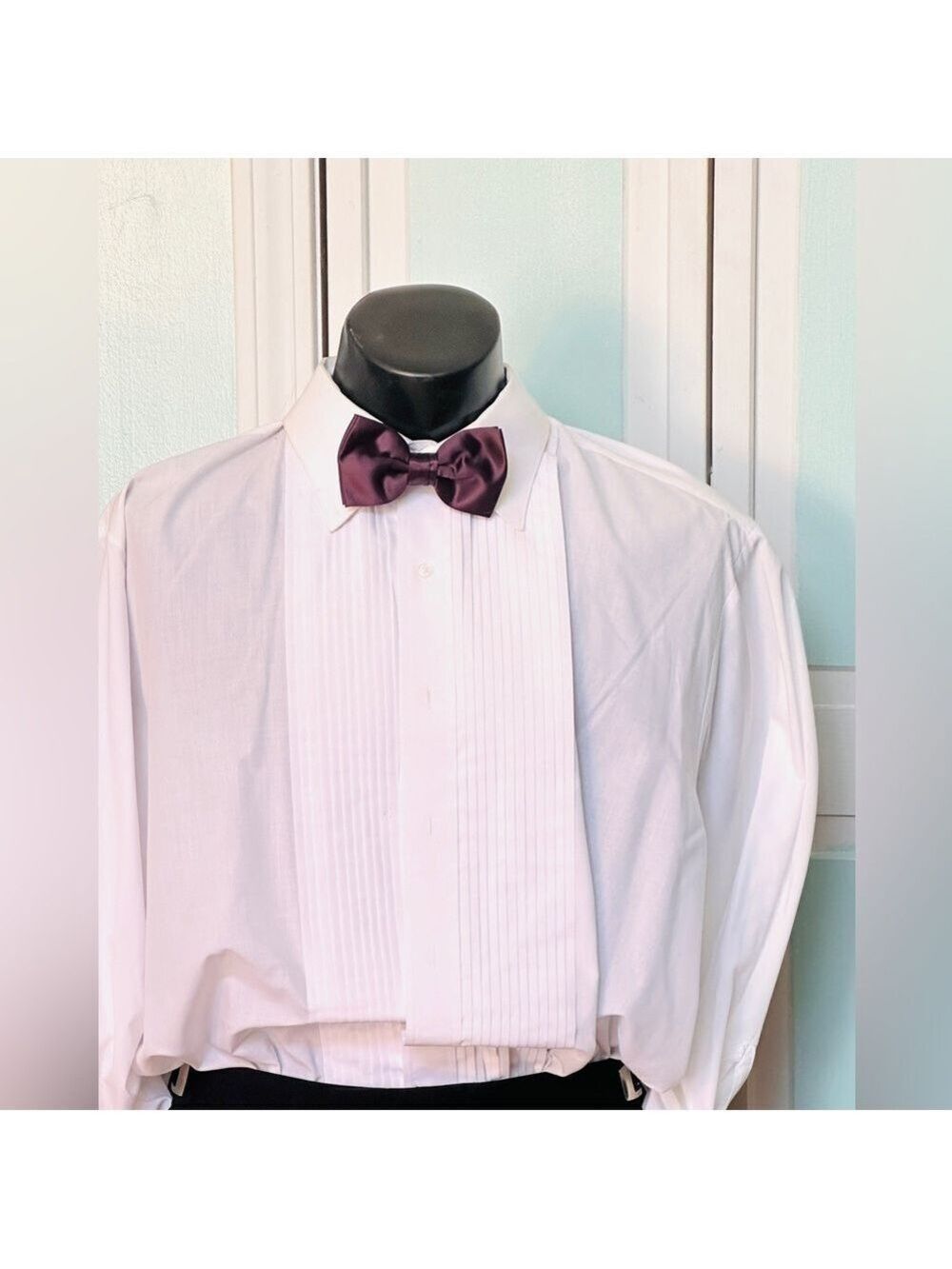 Berry Reddish Purple Wedding Prom Tuxedo Pre Tied clip on Bow tie bow